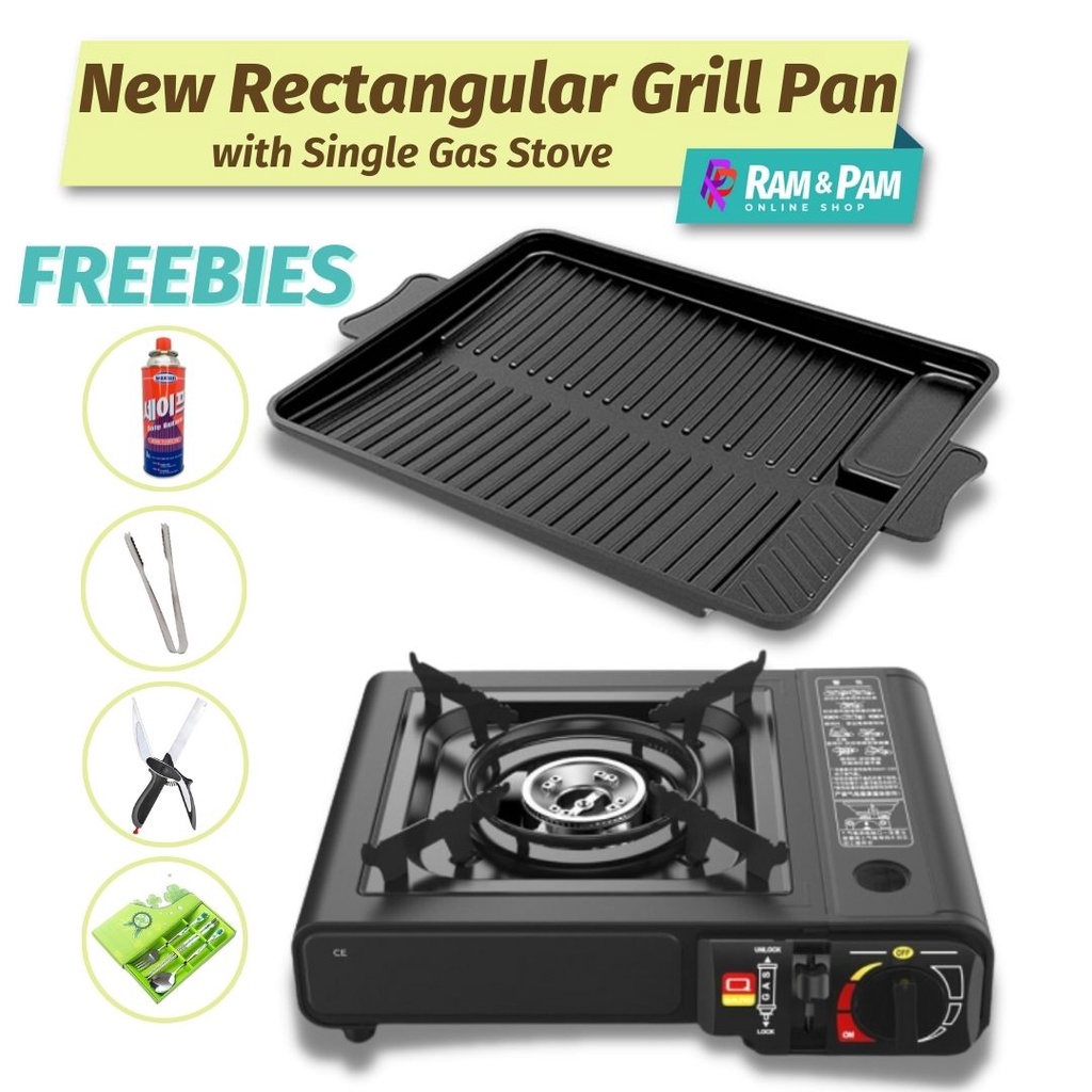 SAMGYUPSAL RECTANGLE GRILL PAN SET Best for Samgyupsal Single