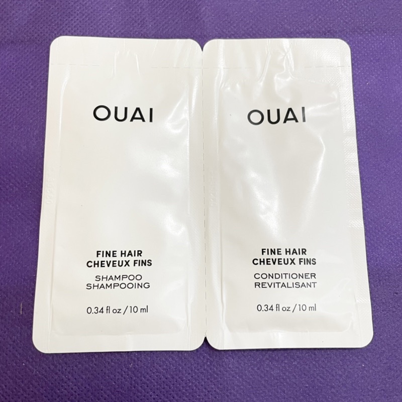 AUTHENTIC Ouai fine hair shampoo and conditioner duo sachet set