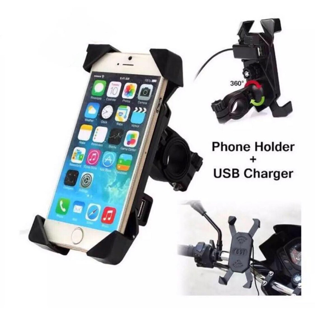 mobile charger with holder for bike