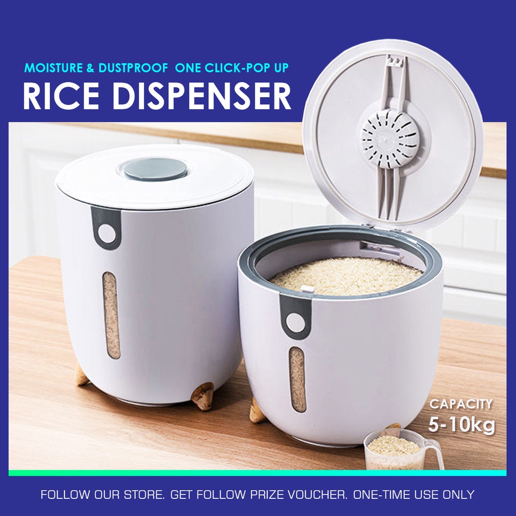 In Stockrice Dispenser Rice Dispenser 5 10kg Rice Container Storage