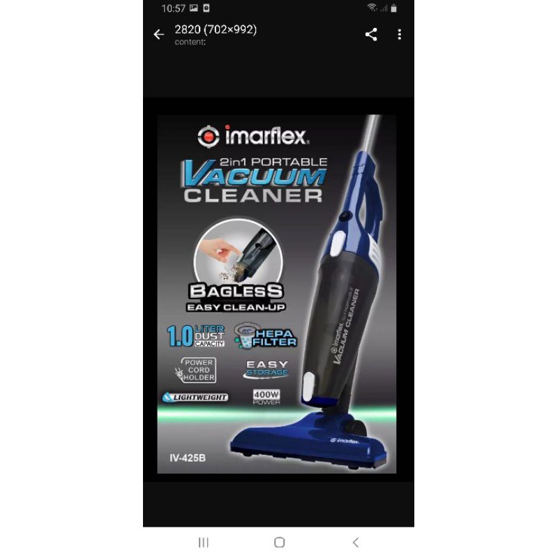imarflex cyclone vacuum cleaner