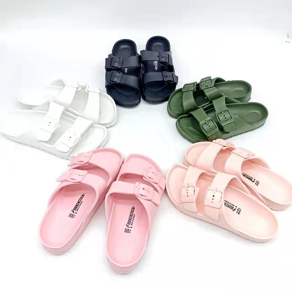 Birken Dual Strap Slide Slippers for Kids (1953M-07) | Shopee Philippines