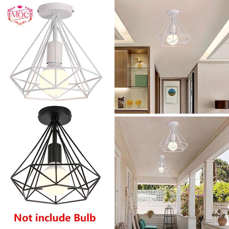 M0c E27 Fashion Romantic Scandinavian Black Hanging Lamp Iron Ceiling Lights Bedroom Dinning Room