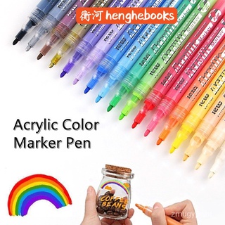 Acrylic Marker Pen 12/18/24 Colour DIY on Glass, Stone, Fabric, Phone Casing and etc LETO Letu Acryl #1
