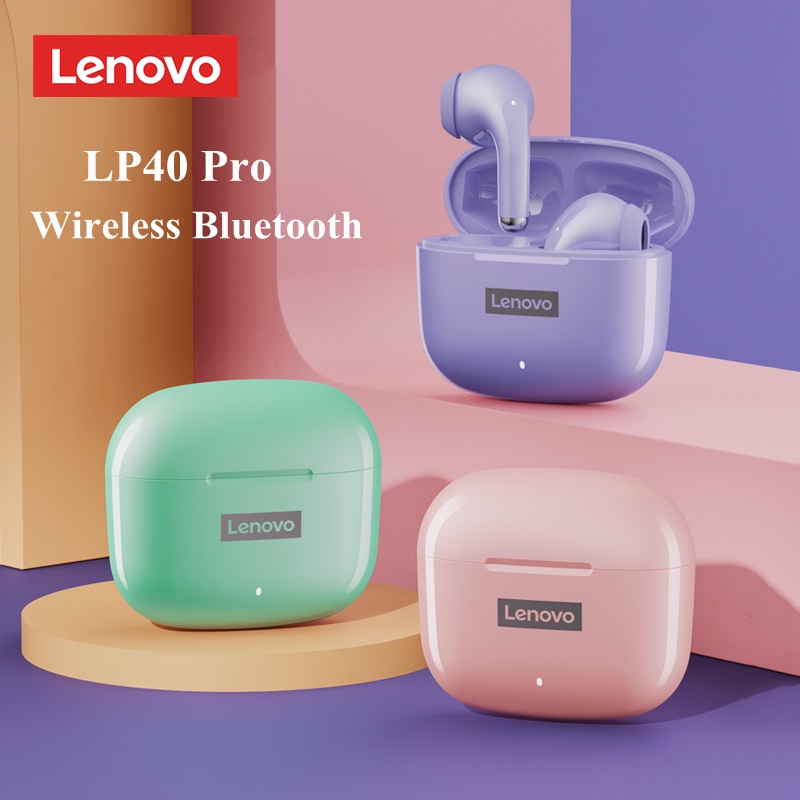 Lenovo Lp40 Pro And Lp40 Ipx5 True Wireless Earphones Bluetooth 51 Tws Hd Stereo Low Latency 9148