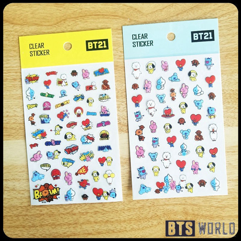 KPOP BTS  Bangtan Boy Cartoon New Transparent Sticker  