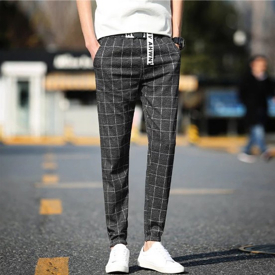 slim fit plaid pants mens