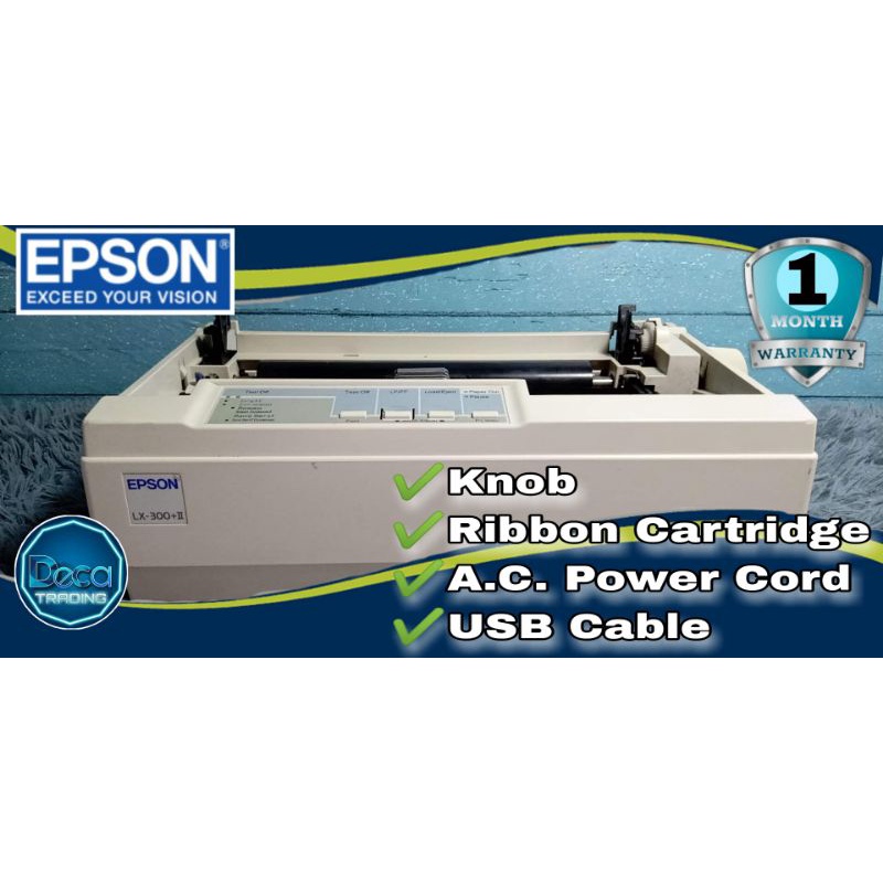 EPSON LX300+II DOT MATRIX PRINTER (WITH FREE BRAND NEW RIBBON CARTRIDGE) Shopee Philippines