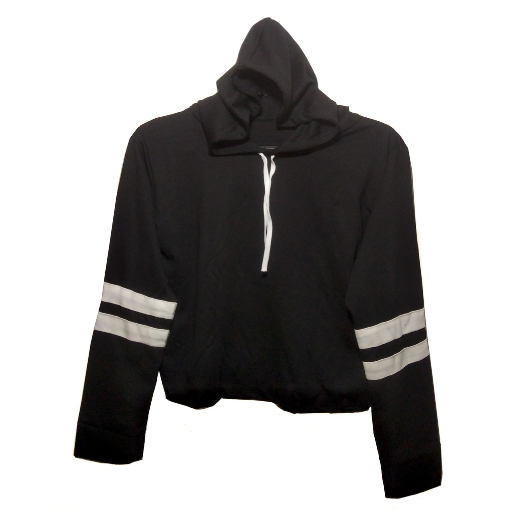 hoodie with white stripes