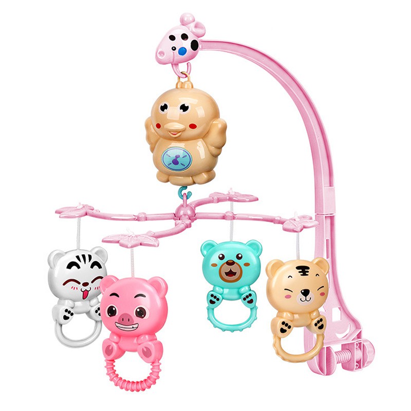 Baby Rattles Crib Mobile Musical Bed Bell Rotating Musical Rattle