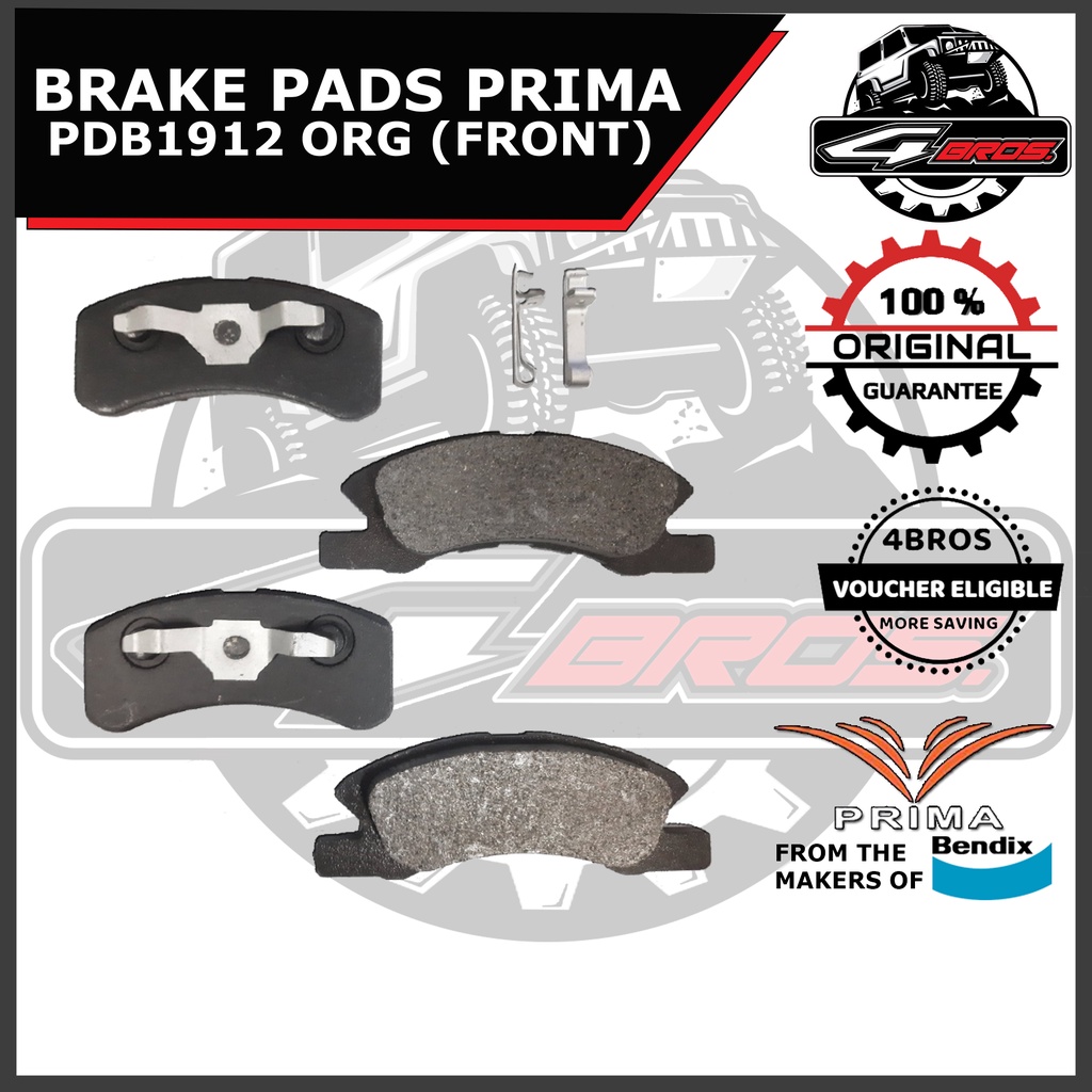BRAKE PADS PRIMA PDB1912 ORG (FRONT) For MIRAGE, MIRAGE G4 (20132021