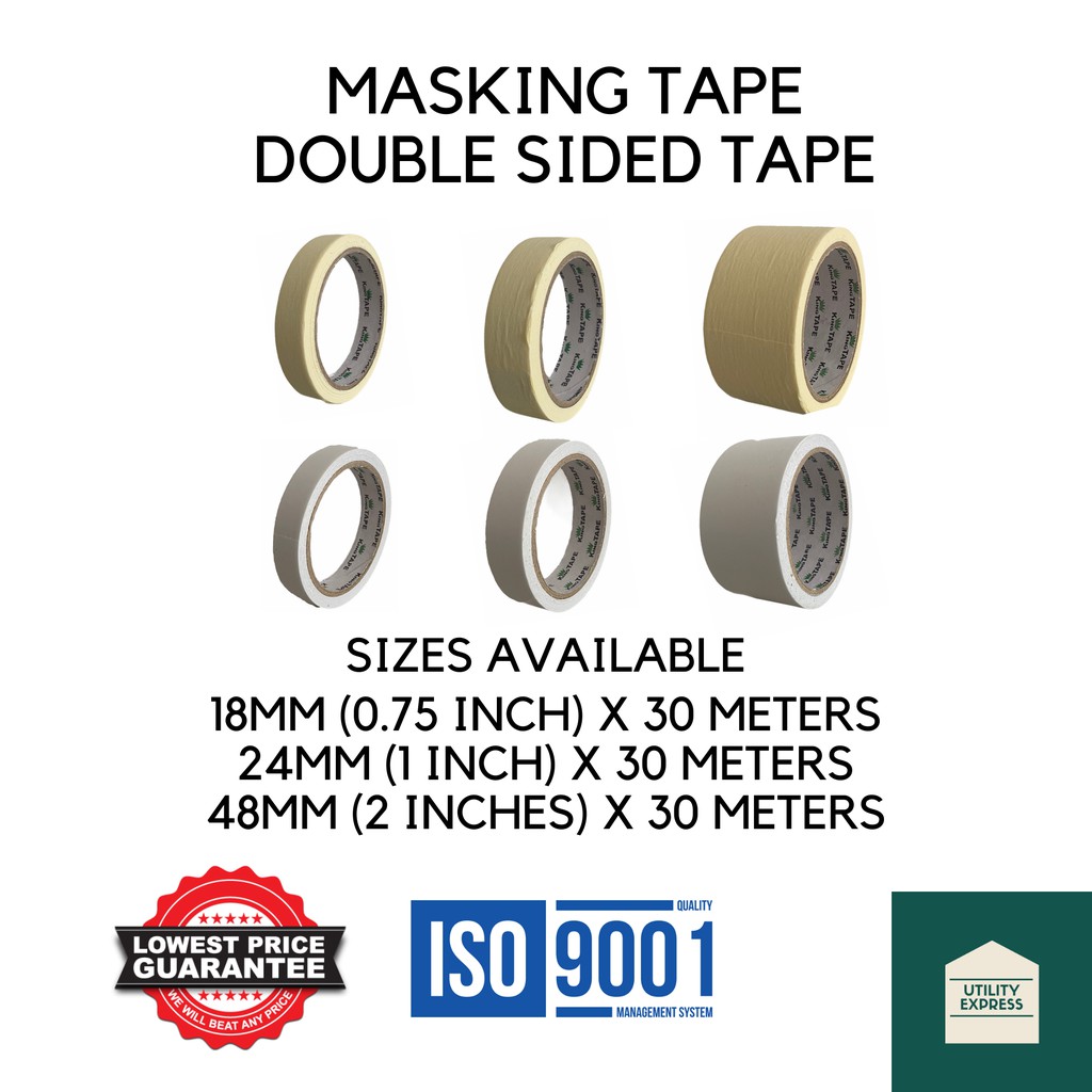 Masking Tape Double Sided Tape 30 meters High Quality KING TAPE BRAND