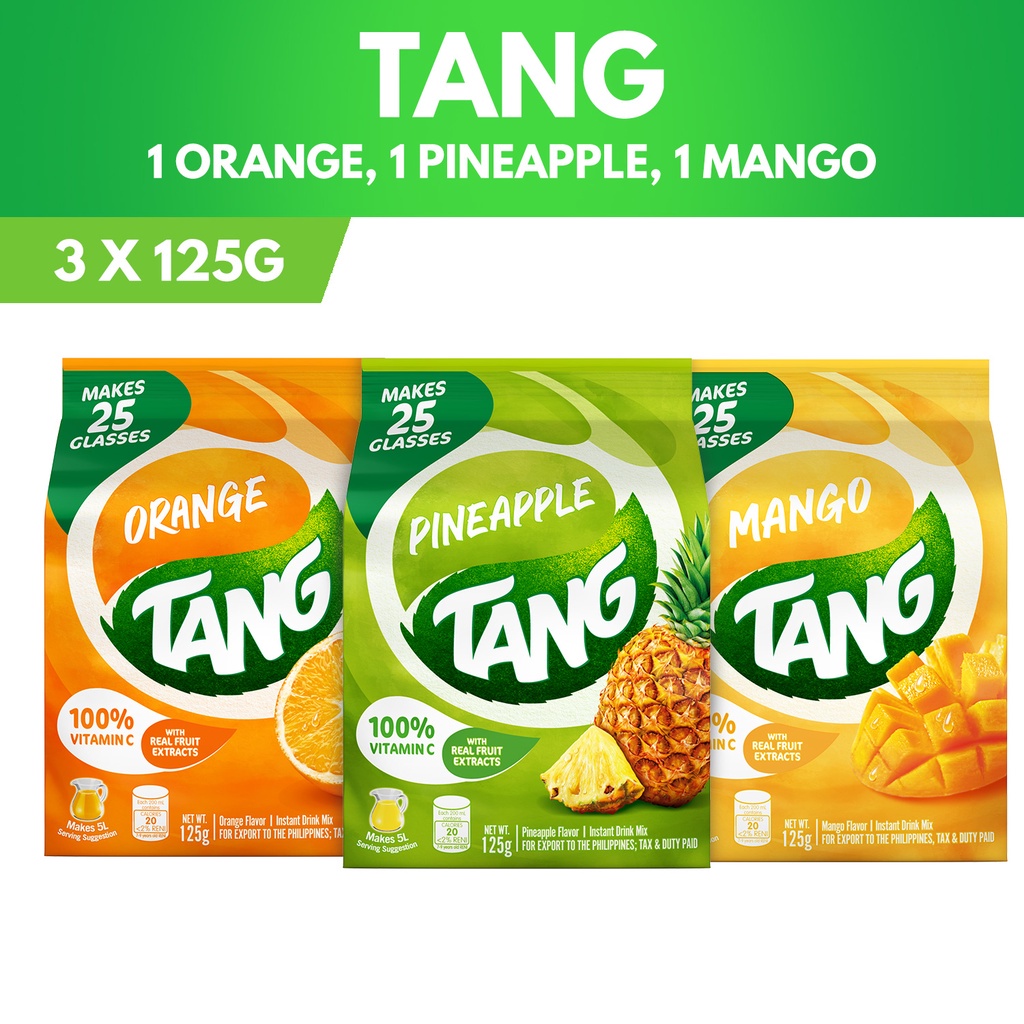 Tang 125g: Orange, Pineapple & Mango (Pack of 3) | Shopee Philippines