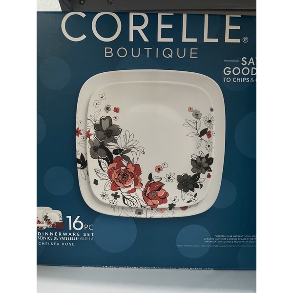 corelle chelsea rose 16 piece dinnerware set