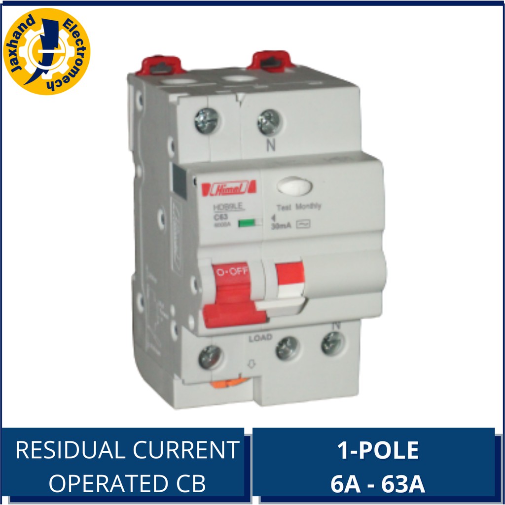 Residual Current Operated Circuit Breaker 6A-63Amps, 1-Pole 230V Himel ...