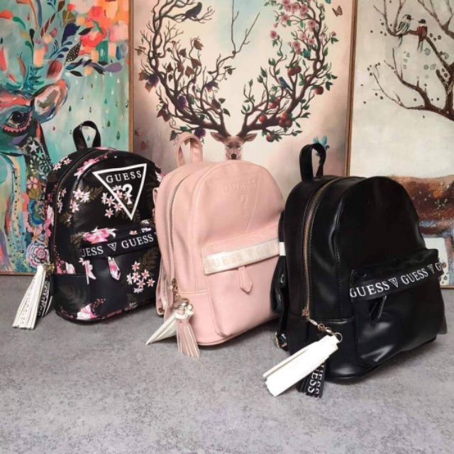 guess backpack with flowers