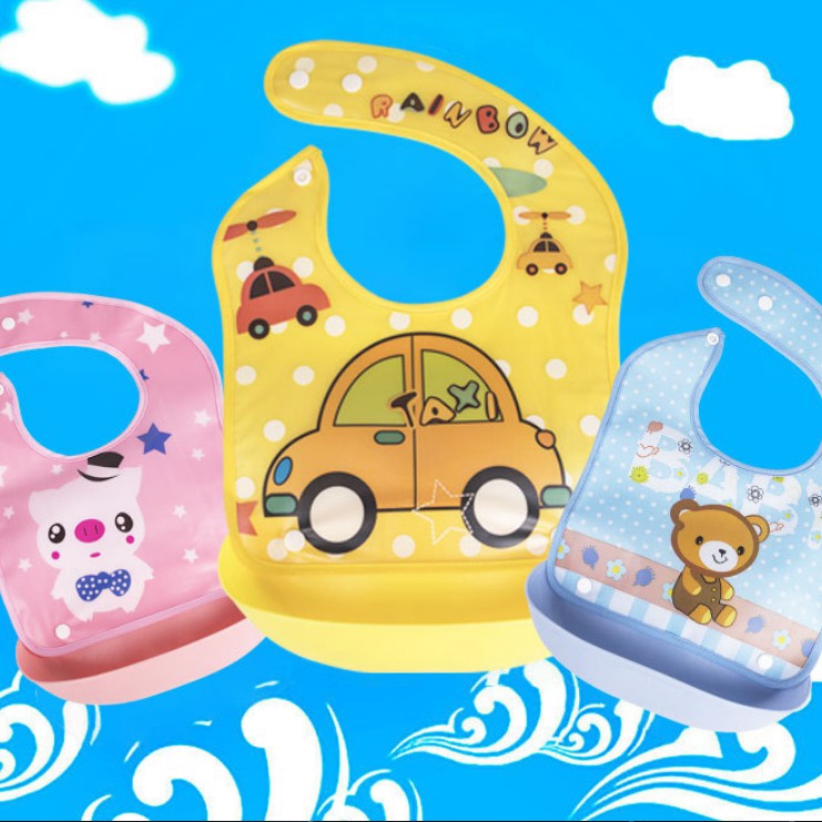 plastic bib with food catcher