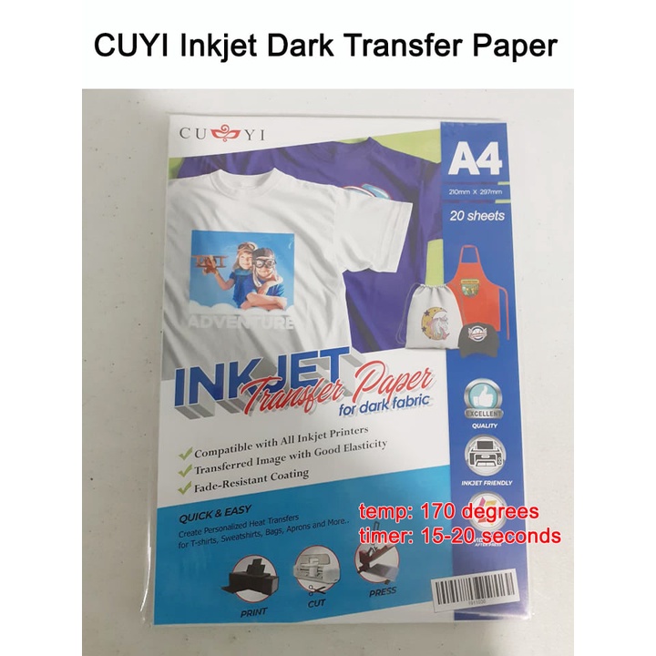 Cuyi Dark Transfer Paper A4 sold per PIECE/SHEET Shopee Philippines