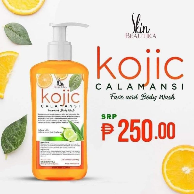 KOJIC CALAMANSI face and body wash 500ml [ COD + FREEBIE ] Shopee