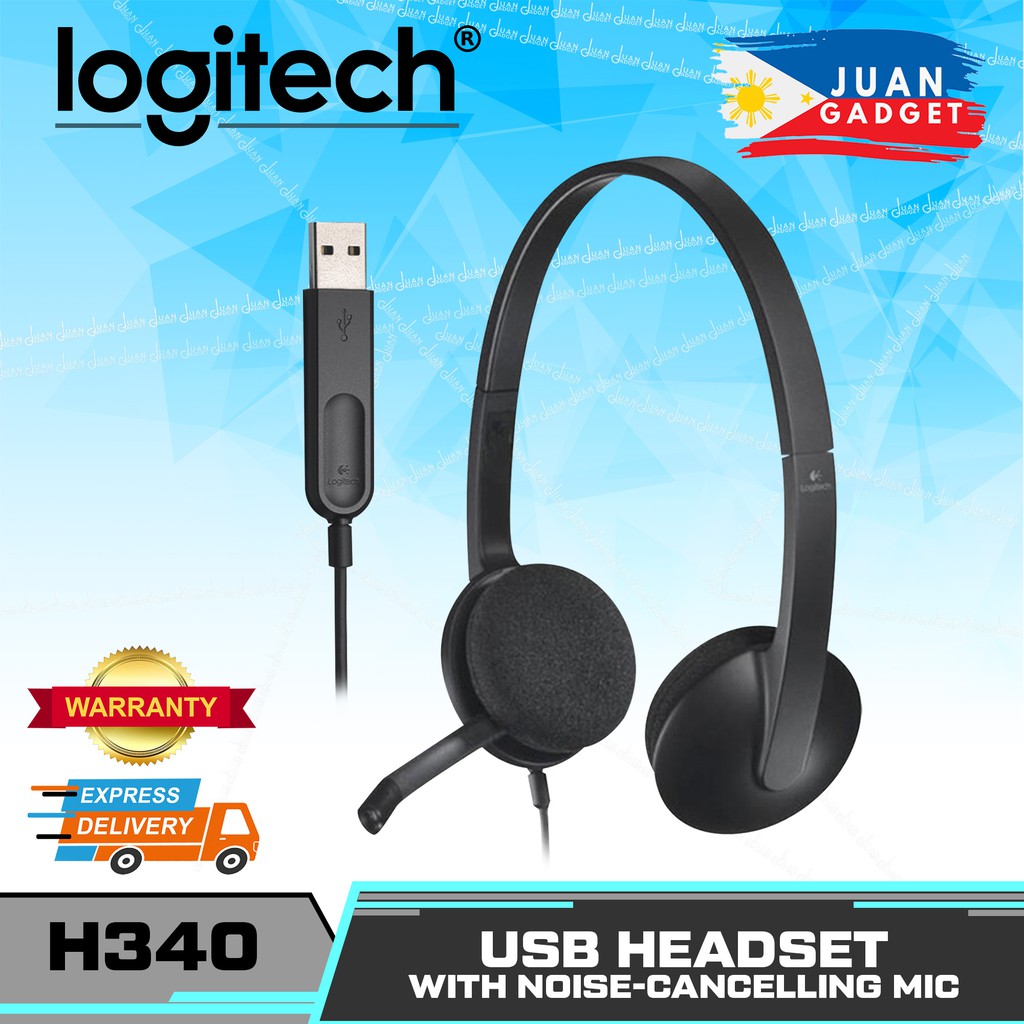 Logitech H340 USB Headset Stereo USB Headset for PC Windows and Mac