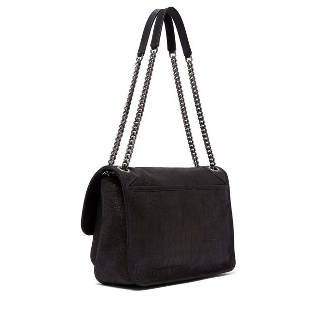 ysl black crocodile bag