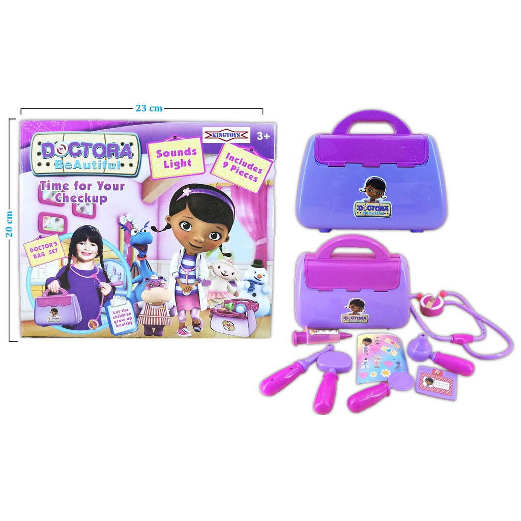 King Toys New Doc Mcstucffines Beautiful Doctor Bag Toy Set Sound With Light Doctora For Girls Shopee Philippines