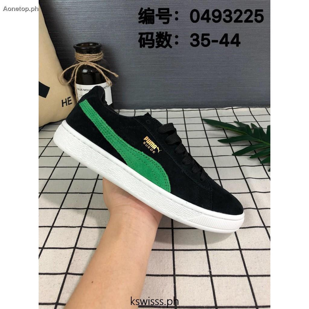 black and green puma shoes