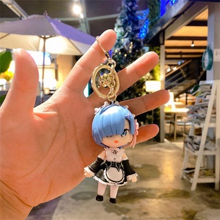 TWINKLE1 Life in a Different World from Zero PVC Action Bag Decor Collection Model Keys Holder Japanese Anime Anime Figure Rem Ram Keyrings #5