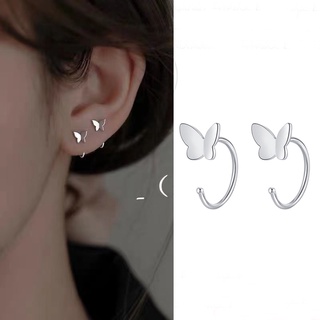 925 Sterling Silver Butterfly Stud Earrings Ear Studs for Women Girls