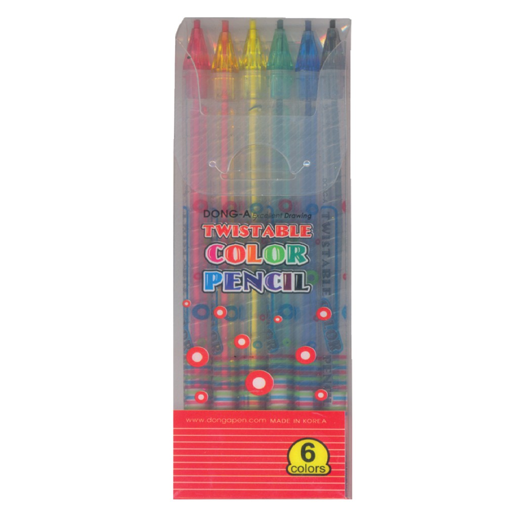 Dong-A Twistable Color Pencil 6 Colors (1 Set) | Shopee Philippines