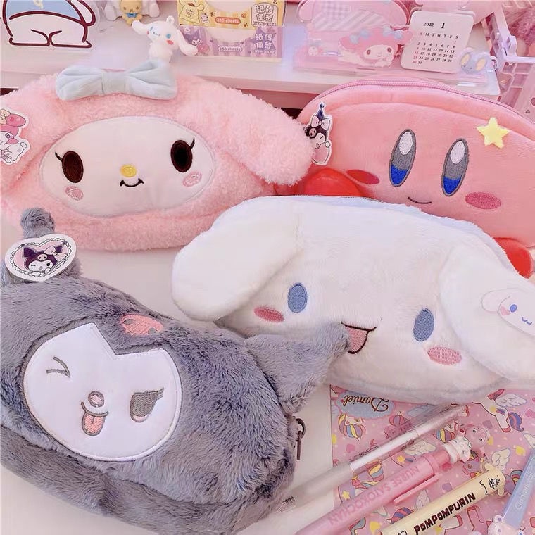 20cm Kuromi Sanrio Plush Pencil Case Kuromi Cinnamoroll My Melody ...