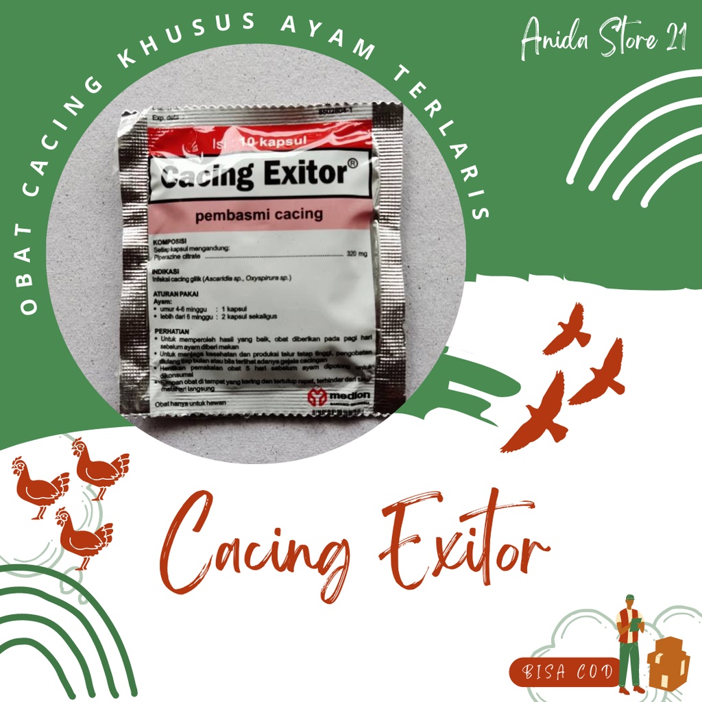 Exitor Worm Repellent Chicken Worm Medicine Contains 10 Capsules