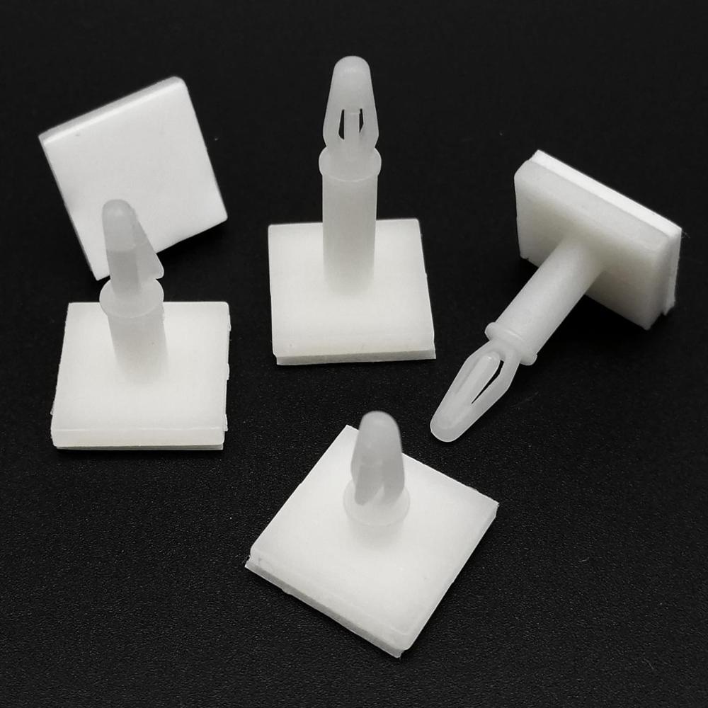 25pc Nylon Plastic Standoff Spacer Stick with Adhesive Glue Insert Lock Clip on Snap in Fixed