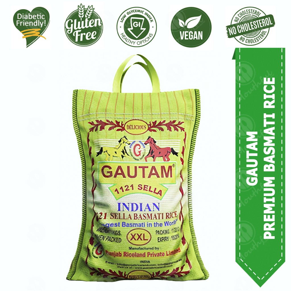 Mouthful 1kg Authentic Gautam 1121 Sella Indian Basmati Biryani Rice