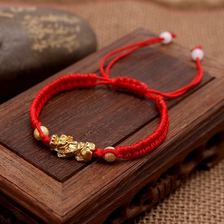 Red Rope Woven Transfer Beads Pixiu Lucky Bracelet To Ward Off Evil Spirits And Attract Wealth Transfer Hand Rope Fashion Jewelry Accessories #8