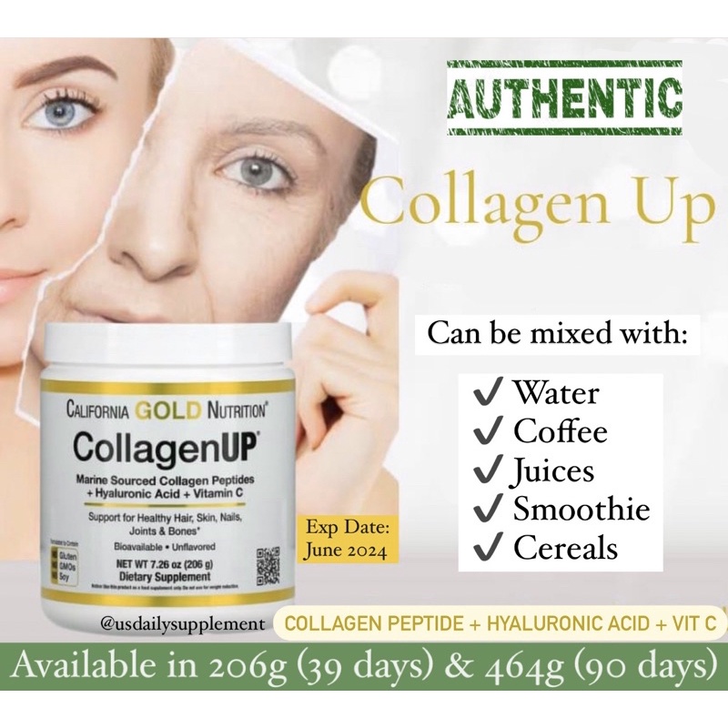 [ONHAND] Collagen Up - California Gold + Hyaluronic Acid + Vitamin C ...