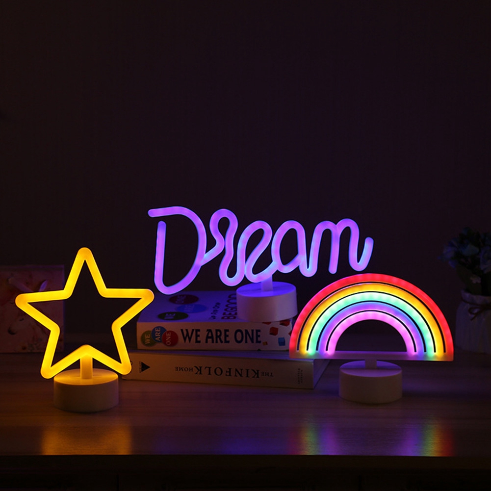 Led Neon Signs Bedroom With Pedestal Party Battery Powered Christmas Night Light Shopee Philippines