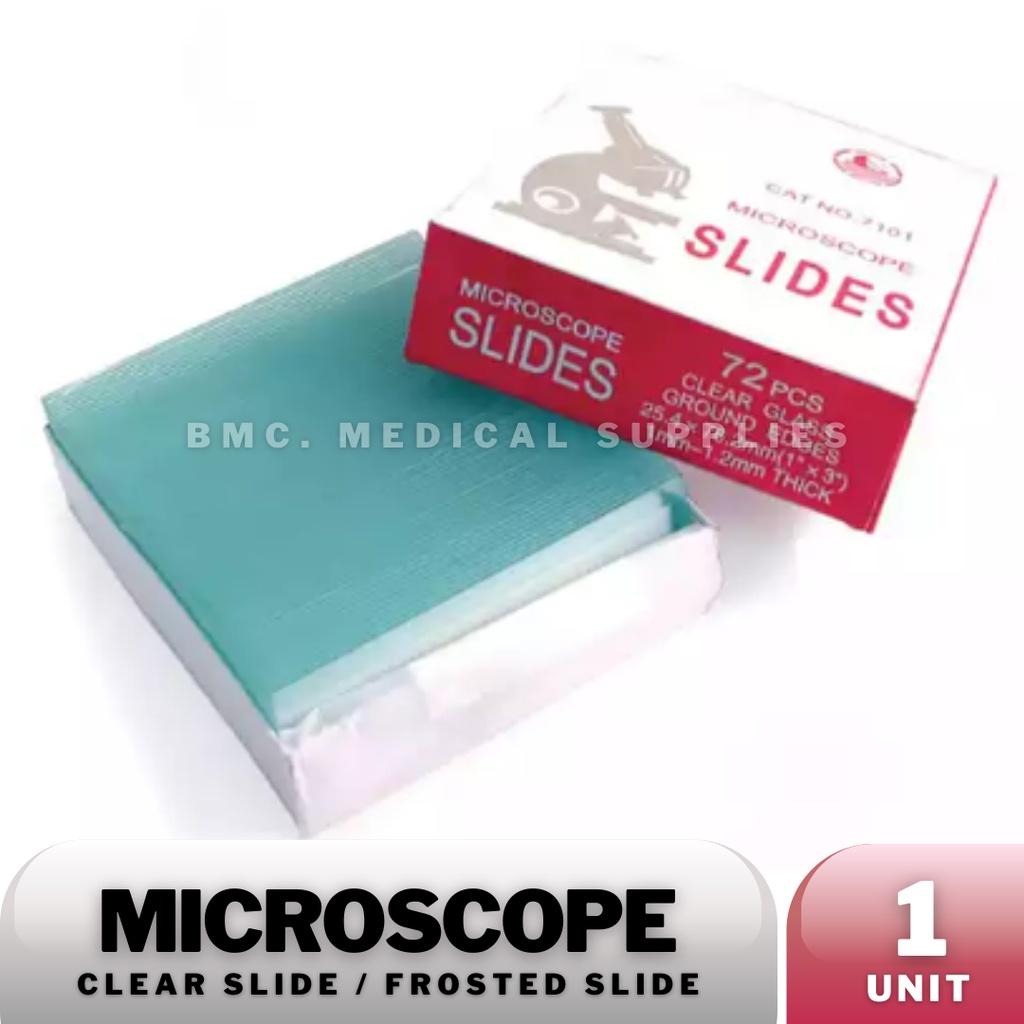 Microscope SLIDES (72 pcs) | Sail Brand (Clear Slides / Frosted Slide ...