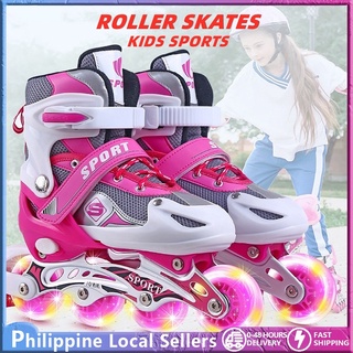LED Flash Skates Kids Roller Skates Kids Outdoor Adjustable Straight Skates Roller Skates