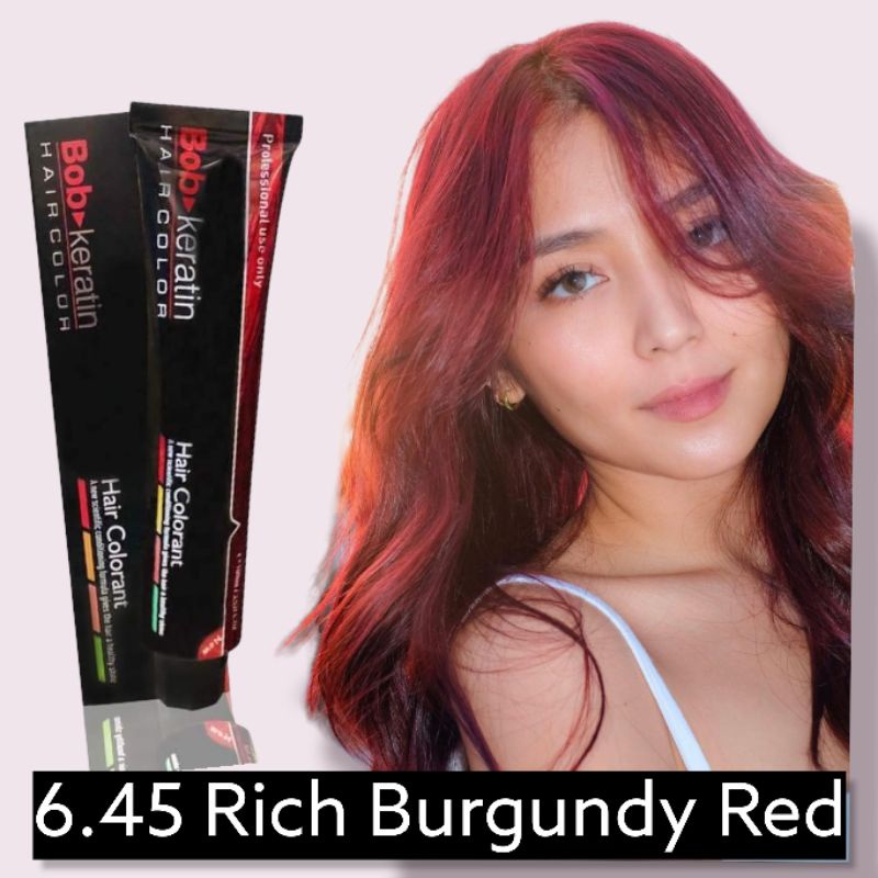 how to dye hair burgundy red