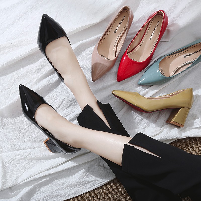 leather pointed heels
