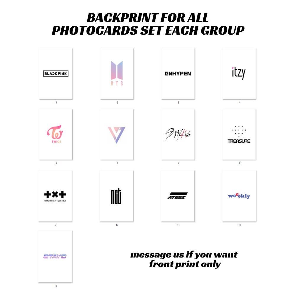 ENHYPEN SUNGHOON UNOFFICIAL PHOTOCARDS SET presyo ₱73