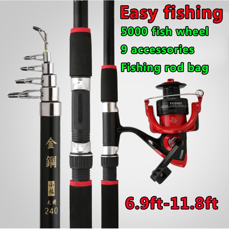 heavy fishing rod and reel