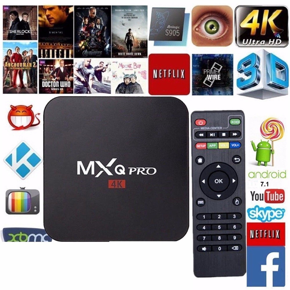 Smart Tv Box Mxq Pro 4k Android Box Rk3229 Android 7 1 Wifi Android Tv Box Shopee Philippines