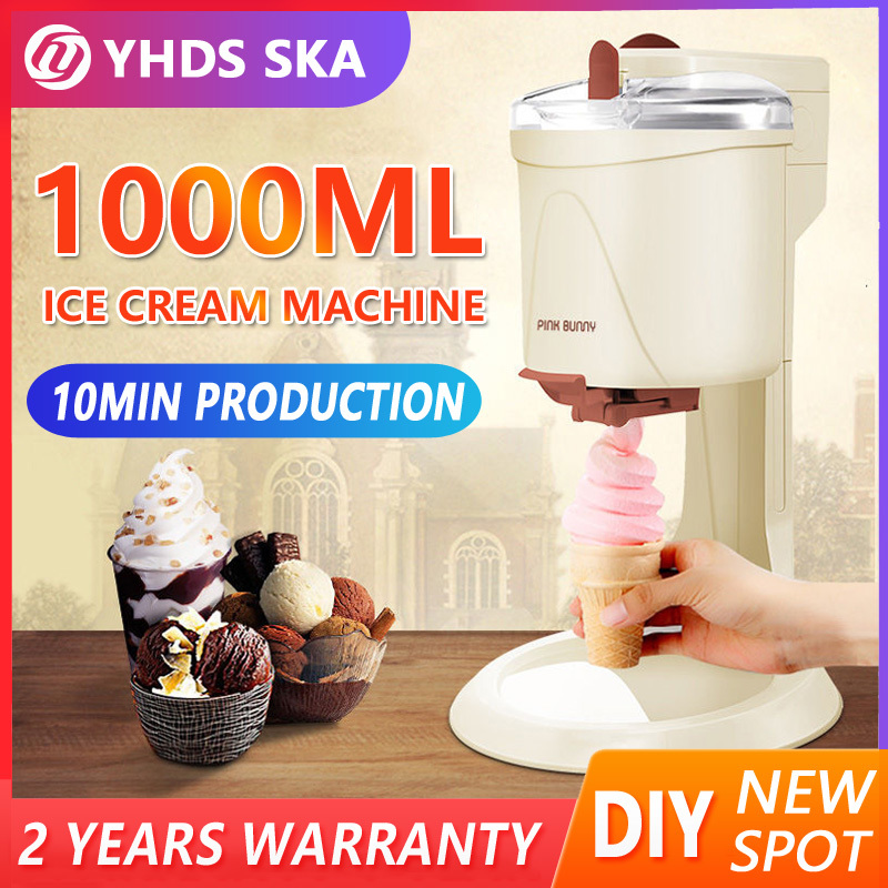 Ice Cream Machine Maker 1L Littre Small Mini Ice Cream Machine Homemade