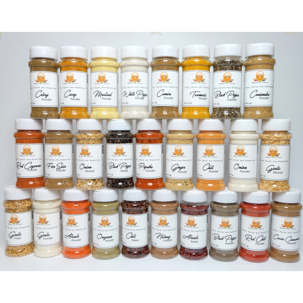Spices and Seasonings in Shaker Bottles Basket of Flavors Shopee