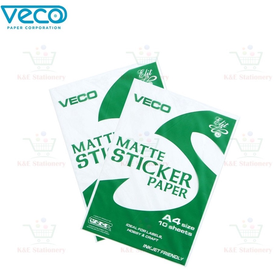 Veco Sticker Paper A4 Matte/Glossy | Shopee Philippines