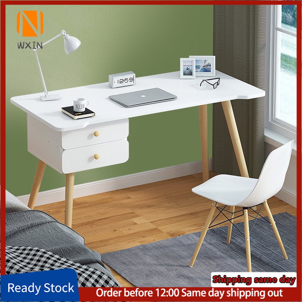Nordic Table with Drawer White Desk 100cm Table Laptop Drawer Work and