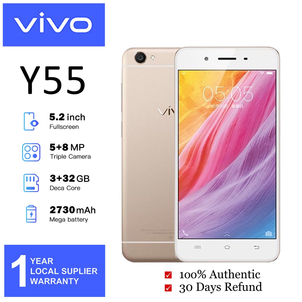 VIVO Y55 3GB RAM+ 32GB ROM smartphone 100% original brand new 5.2 inch