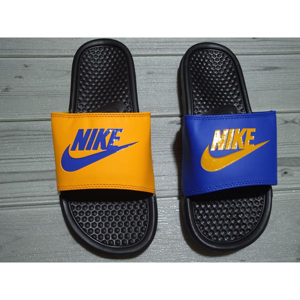 nike yellow slides